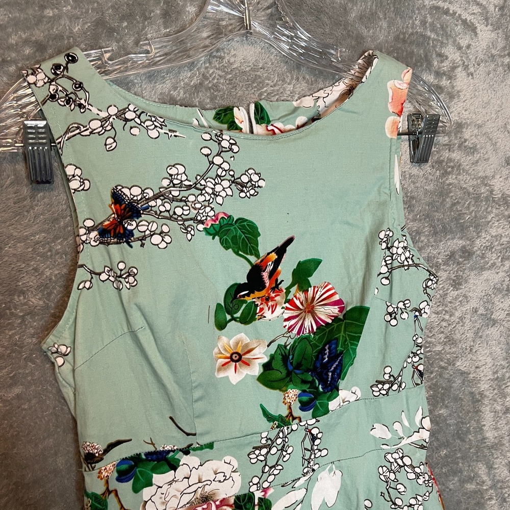 Aranee Womens S Japonisme Retro Chic 50s Inspired Garden Tea Party Dress Mint